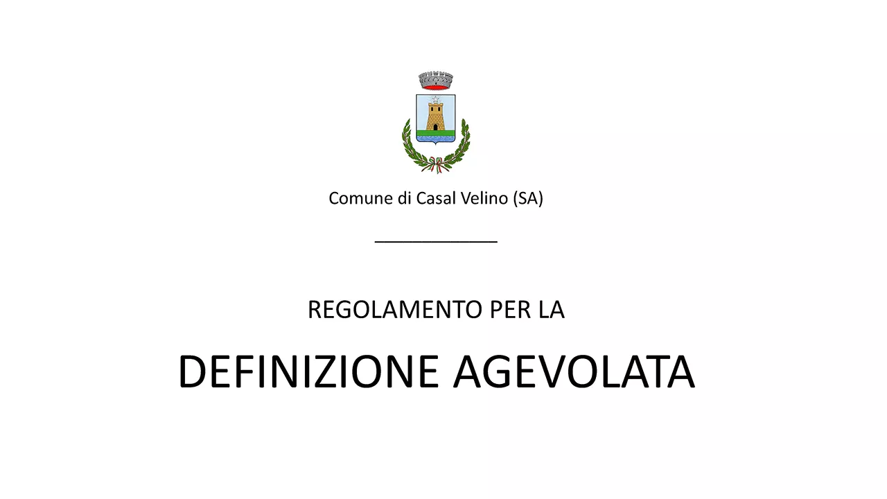 Regolamento per la definizione agevolata delle entrate comunali ai sensi dell'articolo 1, commi da 102 a 110 della legge 30 dicembre 2025 n. 199.